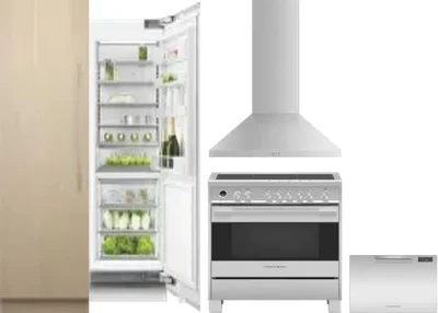 5 Piece Package Includes Refrigerator, Freezer, Range, Hood And Dishwasher